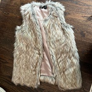 Faux fur vest